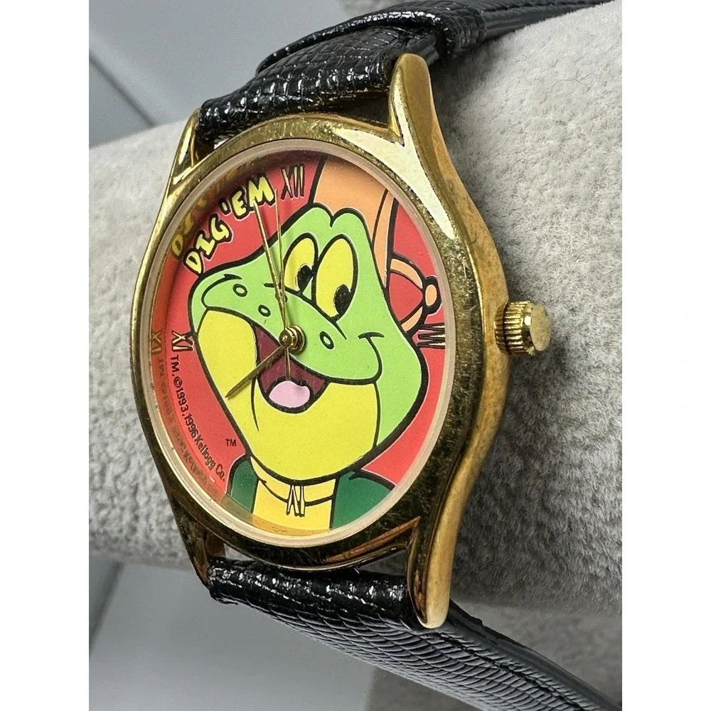 Kellogg's‎ Watch Dig'em Frog Watch 1996 New Battery 33MM 7.5